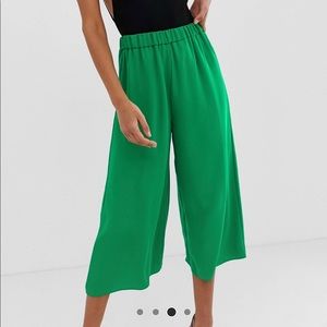 ASOS Design Easy Green Culottes